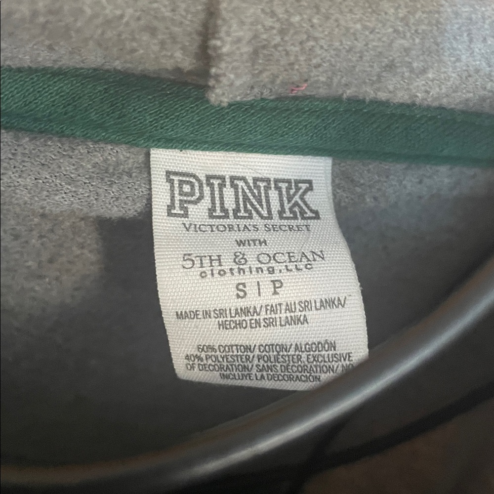 PINK Victoria's Secret Green Hoodie Spartan nation hoodie small sports classic - Picture 5 of 6
